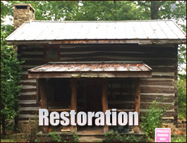 Historic Log Cabin Restoration  Ridgecrest, North Carolina